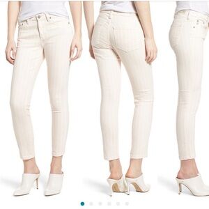 AG Adriano Goldschmied Cream Ankle Jeans
